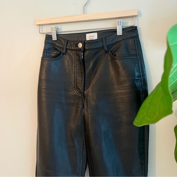 Aritizia Wilfred Melina Vegan Leather Black Pants - Picture 6 of 11